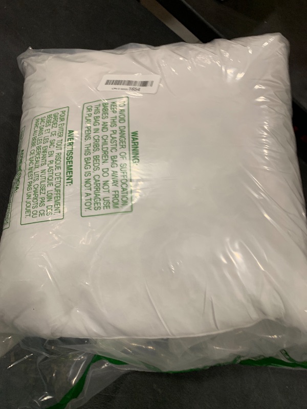 Photo 1 of SNUG&COZY Luxury Goose Down Feather Pillow Inserts - 16x16IN, Double Layered Down-Proof Design, Ultra-Soft Cover, High Fill Weight, Pack of 2, White
