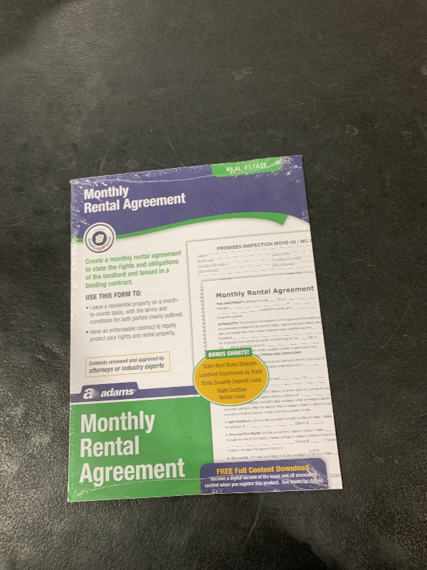 Photo 1 of Adams Month-to-Month Rental Agreement, Forms and Instructions (LF255),White
