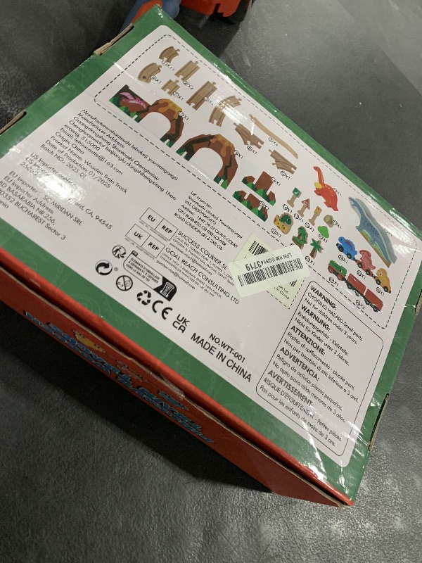 Photo 1 of Lehoo Castle Wooden Train Set, Dinosaur Wooden Train Track Set, Wood Toy Train Set for Toddlers 2-4, Train Toys for Toddlers 3-5, Fits Thomas, Fits Brio, Fits Melissa and Doug