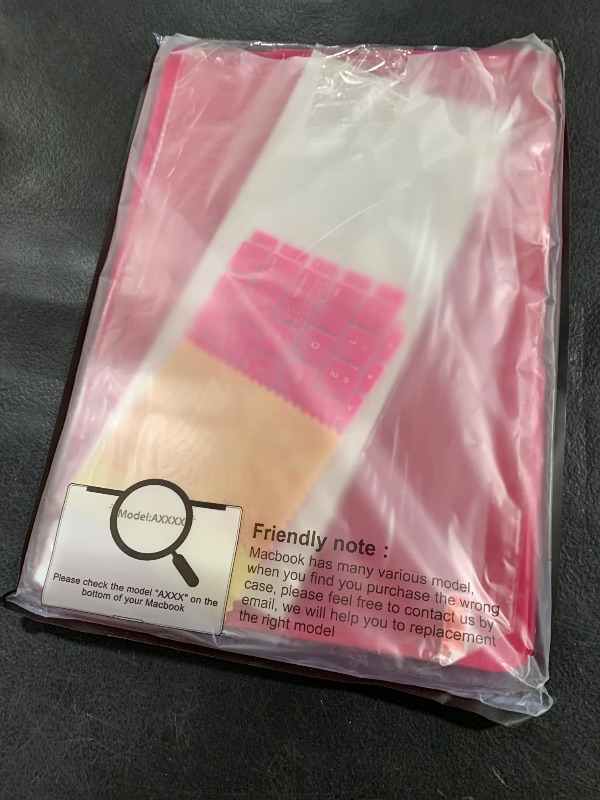 Photo 1 of Anban Compatible with MacBook Pro 13 inch Case 2025 2024 2023 M2, 2022-2016 M1 A2338 A2251 A2289 A2159 A1989 A1708 A1706, Plastic Laptop Hard Shell Case +Keyboard Cover +Screen Protector, Hot Pink