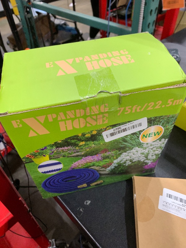 Photo 1 of 75 ft Expandable Garden Hose, 2025 New Ultra Lightweight & Flexible Water Hose with 10 Pattern Spray Nozzle, Leak-Proof Solid Brass Fittings, High-Density Outer Fabric & Durable Latex Core, No Kink