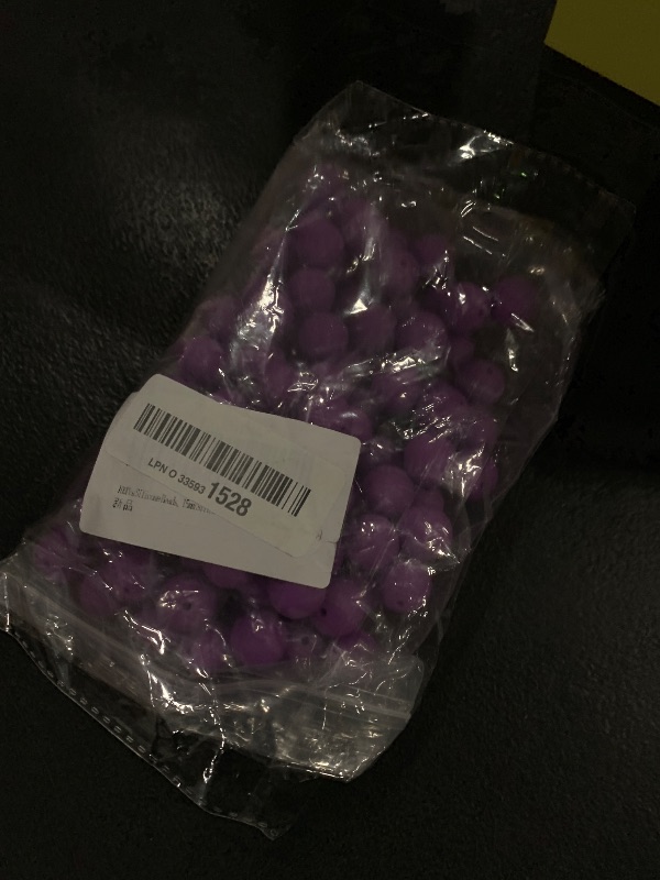 Photo 1 of 100 Classic Purple Silicone Beads Bulk - 15mm, Ideal for Keychain, Necklace & Bracelet Making