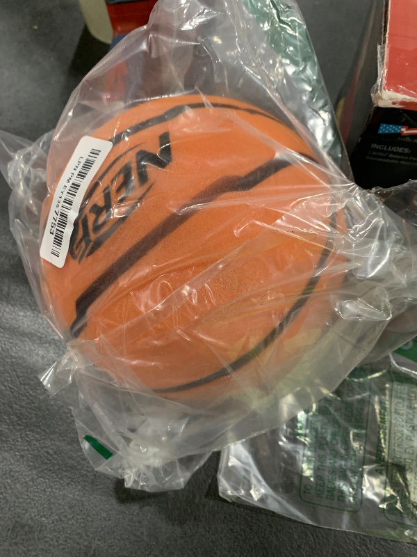 Photo 1 of Nerf Quietcourt Silent Foam Mini Basketball - Quiet Ball for Indoor Dribbling Practice + Drills - 7" Inch Mini Kids + Youth Basketball - Never Goes Flat Foam Construction