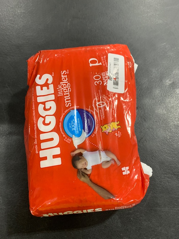 Photo 1 of Huggies Newborn Diapers, Little Snugglers Baby Diapers, Size Preemie (up to 6 lbs), 30 Count
