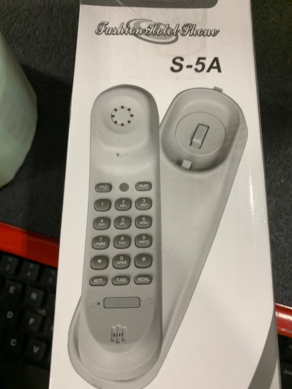 Photo 1 of Corded Phone for Home, Durable landline Phone with Large Buttons for Seniors, Versatile Mini Phone for The Home, Office, and More(White)