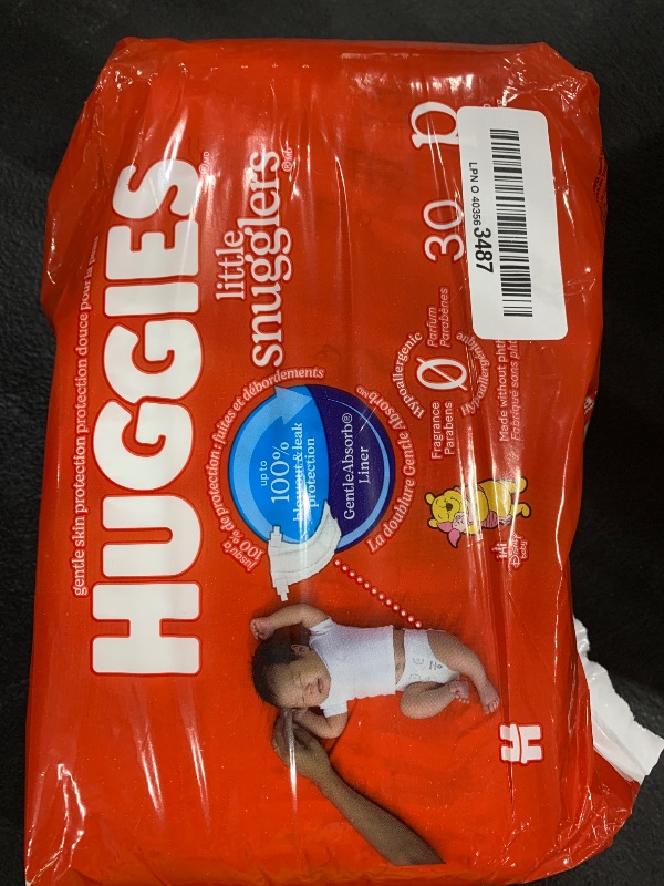 Photo 1 of Huggies Newborn Diapers, Little Snugglers Baby Diapers, Size Preemie (up to 6 lbs), 30 Count