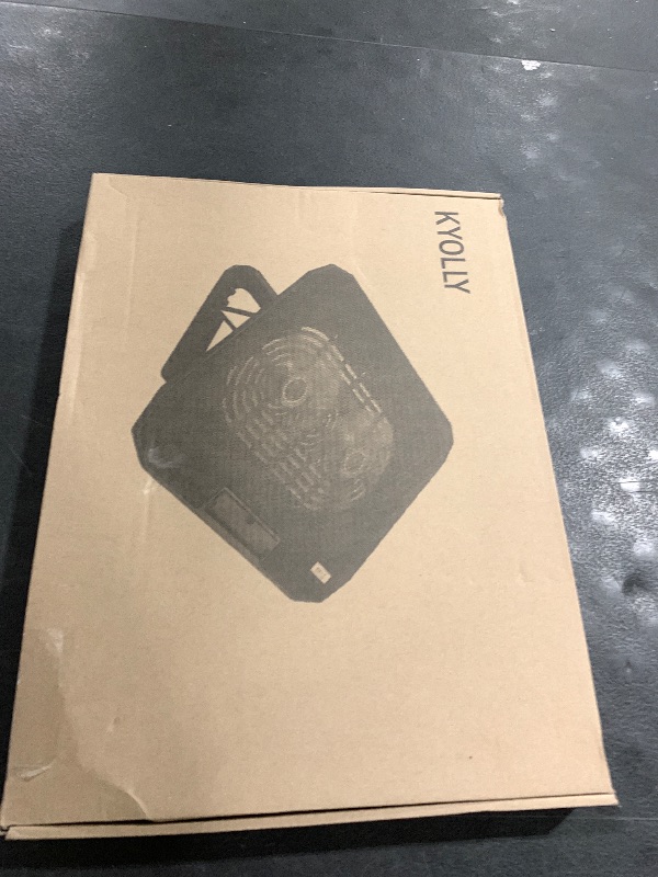 Photo 1 of KYOLLY Ultra Slim Laptop Cooling Pad with 2 Quiet Big Fans, 5 Height Adjustable Ergonomic Stand, Portable Cooler for 10-15.6 Inch Laptops, Speed Control and 2 USB Ports