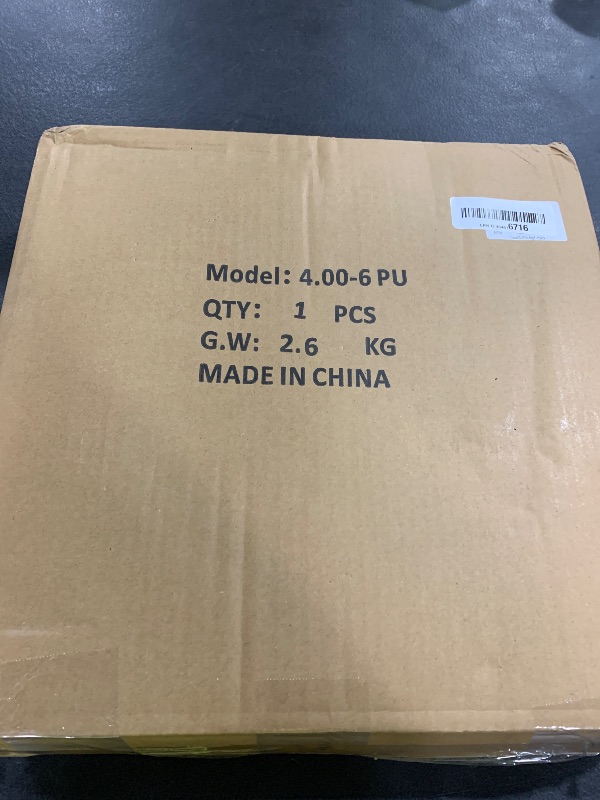 Photo 1 of Taifa 1 PC 13 Inch Rubber Solid Flat Free Replacement Tires and Wheels 4.00-6 with 5/8'' Axle Bore Hole, Air Less Wheel for Wheelbarrow/Wagon/Hand Truck/Trolley/Garden Scooter etc.