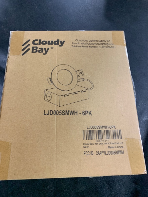 Photo 1 of CLOUDY BAY [6 Pack] 3 inch Smart WiFi LED Recessed Lights,RGBCW Color Changing,Compatible with Alexa and Google Home Assistant,No Hub Required,2700K-6500K,IC Rated