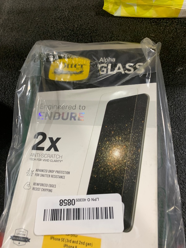 Photo 1 of OtterBox ALPHA GLASS Screen Protector for iPhone SE (3rd and 2nd Gen) and iPhone 8/7 - CLEAR
