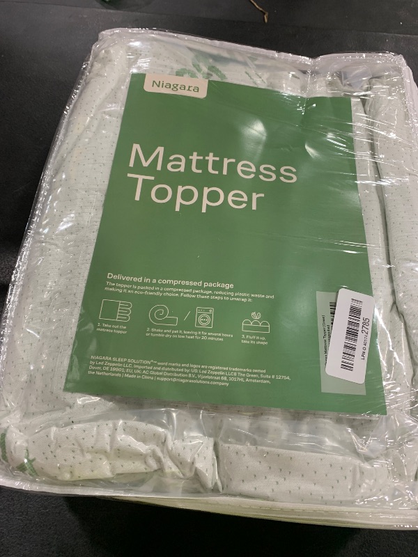 Photo 1 of Ultra Soft Queen Size Mattress Topper - Viscose Made from Bamboo Pillow Top Mattress Pad for Back Pain Relief - Naturally Cooling for Hot Sleepers, Green