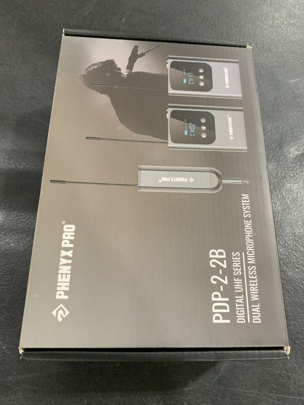 Photo 1 of Phenyx Pro Dual Digital Wireless Microphone System, Portable Mini Receiver, 2x15 UHF Frequencies, 2 Bodypack Transmitters, Headset/Lapel Microphone for Singing, Karaoke (PDP-2-2B)