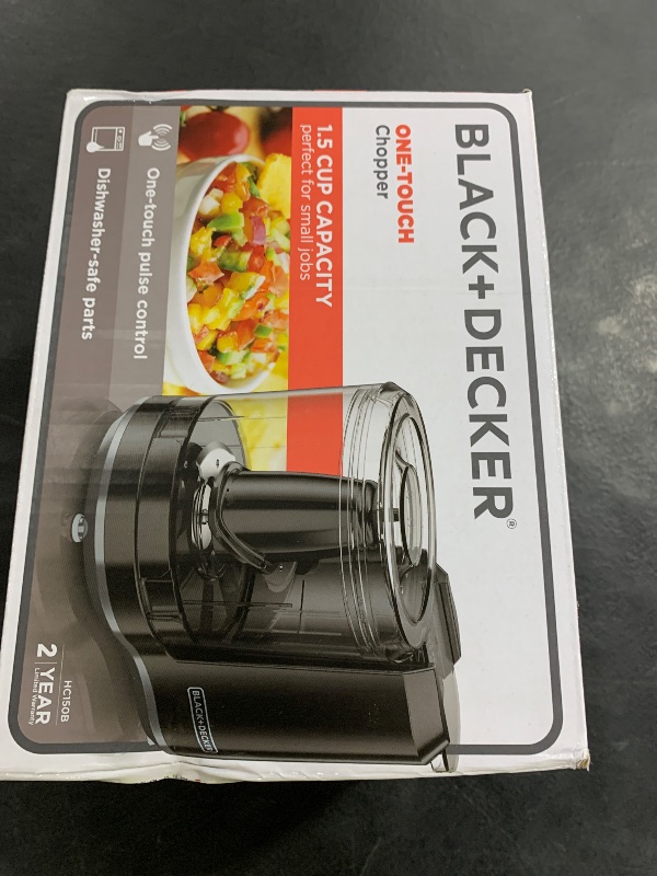 Photo 1 of BLACK+DECKER 1.5-Cup Electric Food Chopper, One Touch Pulse, 150W Motor, Stay-Sharp Blade, Dishwasher Safe