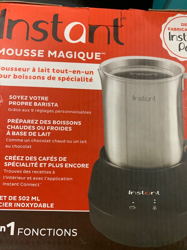 Photo 1 of Instant Pot Instant MagicFroth 9-in-1 Electric Milk Steamer and Frother, 17oz Stainless Steel Pitcher, Hot and Cold Foam Maker and Milk Warmer for Lattes, Cappuccinos, Macchiato