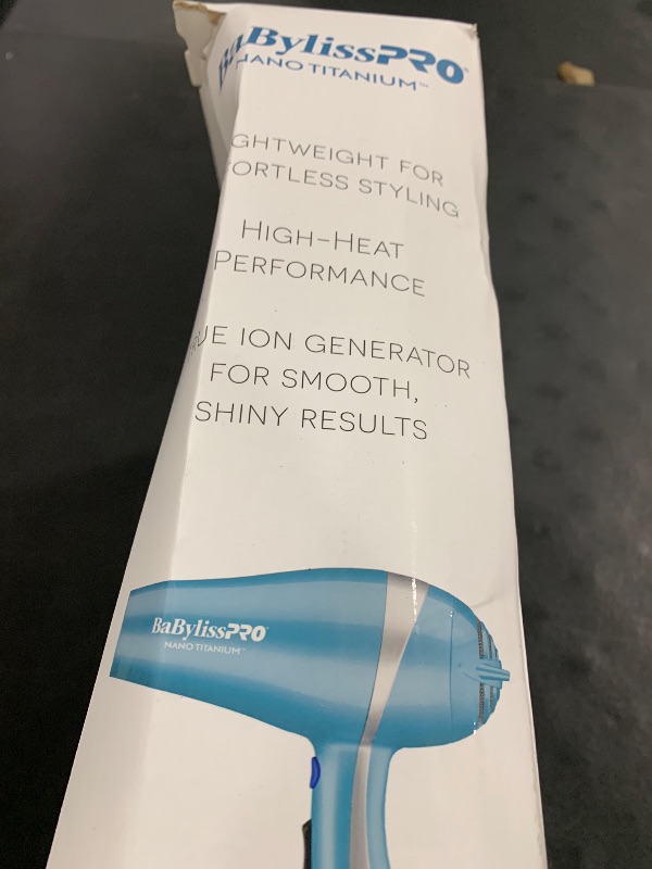 Photo 1 of BaBylissPRO Hair Dryer, Nano Titanium 2000-Watt Blow Dryer, Hair Styling Tools & Appliances, BNT5548