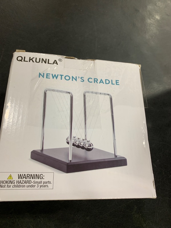 Photo 1 of QLKUNLA Newtons Cradle Balance Balls Science Physics Gadget Desktop Decoration Kinetic Motion Toy for Home and Office