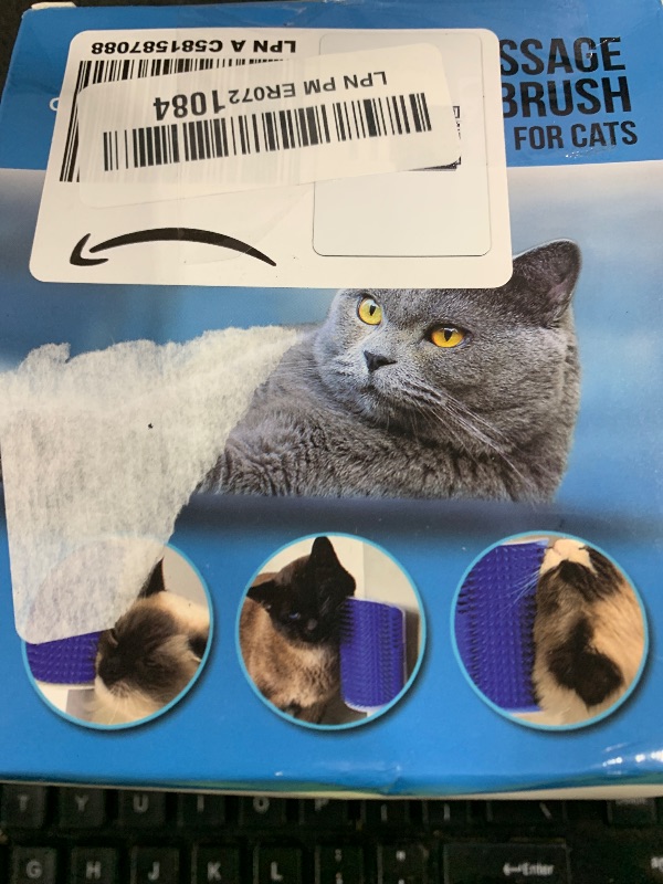 Photo 1 of yuntop 2 Pack Softer Self Groomer with Catnip Wall Corner Massage Comb Scratcher Grooming Brush Tool for Long & Short Fur Kitten Cats Dogs