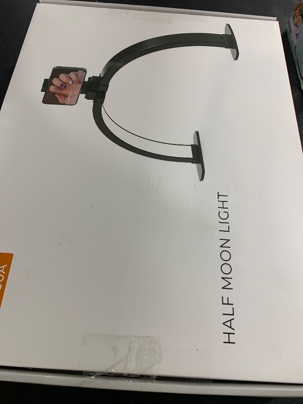 Photo 1 of Yokilly Half Moon Light for Nail Desk: 29" Foldable Half Moon Desk Lamp with Phone Holder for Beginner - Arch Nail Tech Light with 3 Color Modes & 10 Brightness for Manicure Salon (Diamond, Large)
