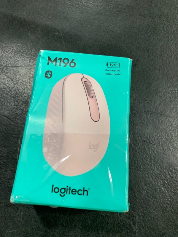 Photo 1 of Logitech M196 Bluetooth Wireless Mouse, Compact and Portable Mouse for Laptops, Tablets and More, 12-Month Battery, Smooth Tracking, Compatible with PC and Mac, Windows and macOS - Rose
