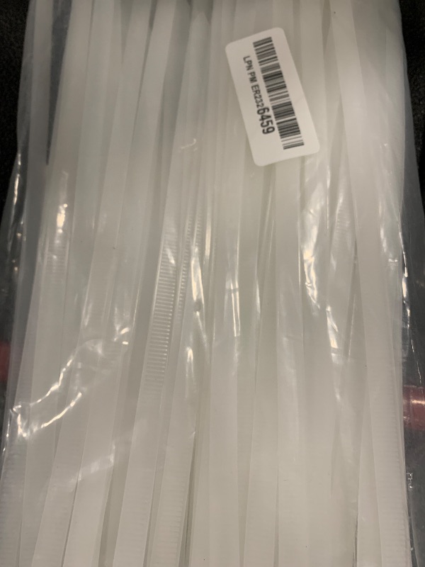 Photo 1 of XINGO 12 inch White Zip Ties Heavy Duty 100 PCS, 200 LBS Ultra Strong Plastic Wire Ties, Large Cable Ties Extra Long Tie Wraps, Indoor and Outdoor UV Resistant