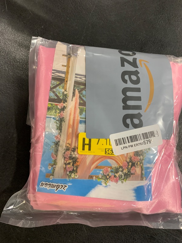 Photo 1 of 10 x 7 Feet Pink Backdrop Curtain for Partie, Background Curtains for Photoshoot, Birthday, Wedding, Halloween, Thanksgiving, Christmas, New Year Party Decorations 5Ft x 7Ft, 2 Panels