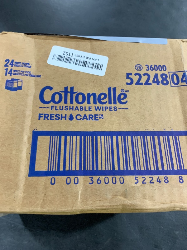 Photo 1 of Cottonelle Fresh Care On-The-Go Flushable Wet Wipes, Adult Wet Wipes, 24 On-The-Go Pack, 14 Wipes Per Pack (336 Total Wipes), Packaging May Vary