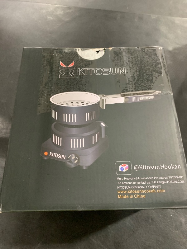 Photo 1 of Electric Stove Coconut Charcoal Starter - ETL Approved Hot Plate Durable Faster Coal Burner 120V~600W with Detachable Handle Stainless Steel Grill & Rack Smart Heat Control Long Cable for BBQ Kitchen