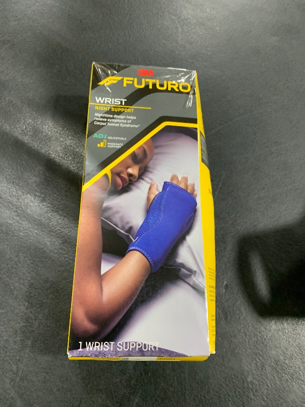 Photo 1 of FUTURO Night Wrist Support, Left or Right, Adjustable, Helps Provide Nighttime Relief of Carpel Tunnel Symptoms, Made of Breathable Material, Easy-to-Use Sleeve Design, One Size Fits Most (48462ENR)