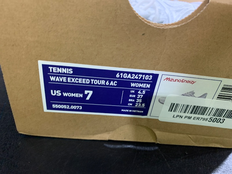 Photo 1 of Mizuno Wave Exceed Tour 6 AC Women Tennis Shoe, White-Silver, 7