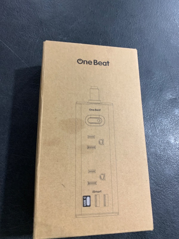Photo 1 of Power Strip Surge Protector - One Beat 6 Widely Outlets with 3 USB Ports(1 USB C), Flat Plug Extension Cord, Multi Plug Wall Outlet Extender, Small Power Strip for Home Office Travel College Dorm Room