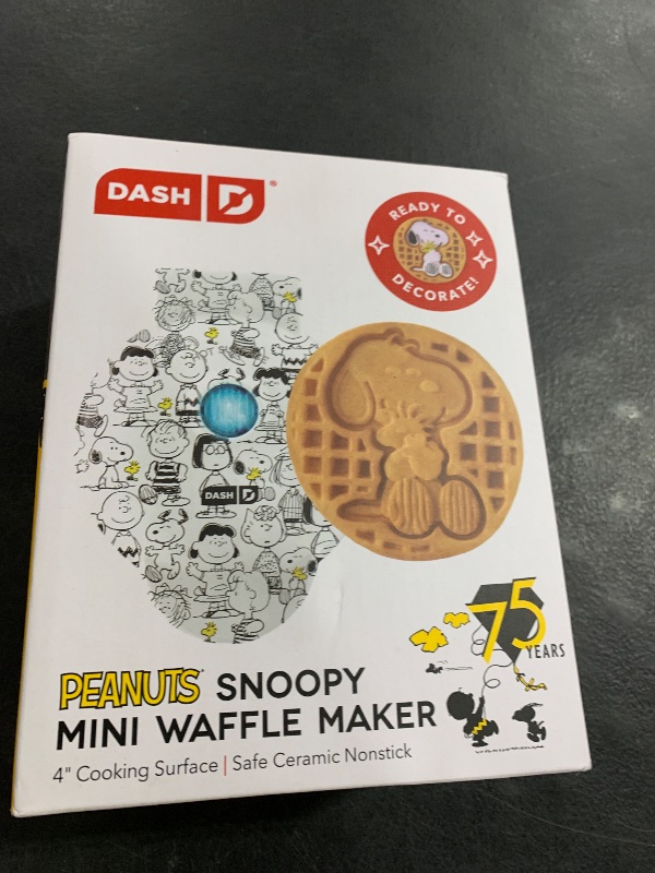 Photo 1 of Peanuts x Dash Mini Waffle Maker