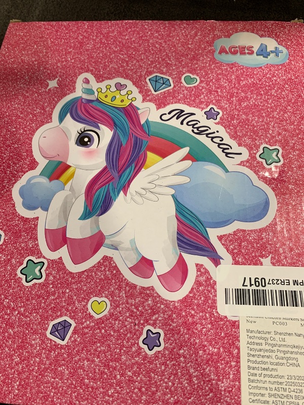 Photo 1 of beefunni Unicorn Fruit Scented Markers Set 56 Pcs, Art Supplies for Kids 4-6-8, Arts and Crafts Coloring Set, Markers Pencil Crayon&Gel Pen Drawing Kits - Birthday Gifts for Girls 4 5 6 7 8 Year Old