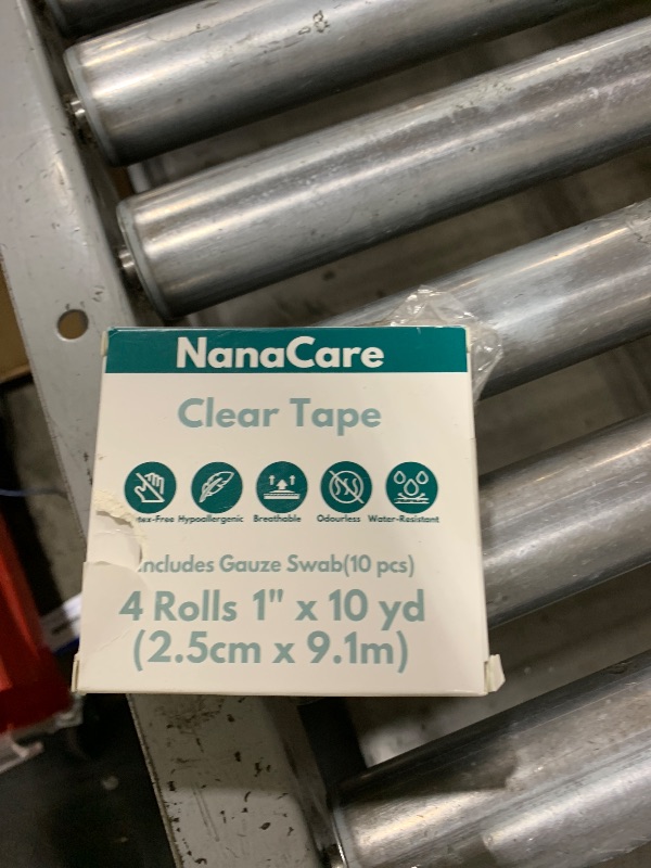 Photo 1 of NanaCare Hypoallergenic Transparent Surgical Tape 1 inch x 10yd |4 Rolls Waterproof,Clear| Medical Tape for Skin, Dressings and Face| First Aid Bandage Tape for Sensitive Skin