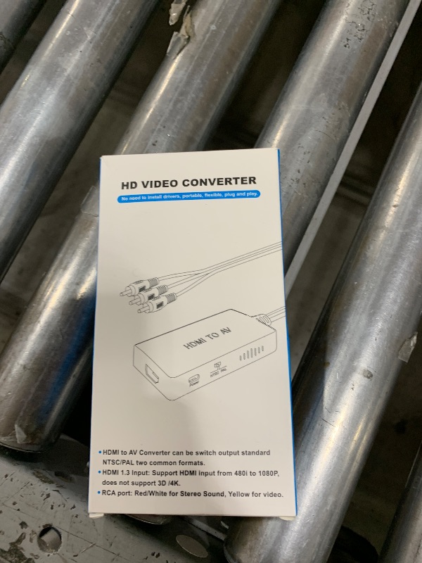 Photo 1 of HDMI to RCA Converter, HDMI to AV 3RCA CVBs Composite Video Audio Converter Adapter Supports PAL/NTSC for TV Stick, Roku, Android TV Box, DVD ect, Black