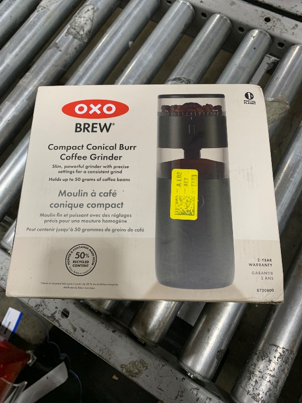 Photo 1 of OXO Brew Compact Conical Burr Coffee Grinder