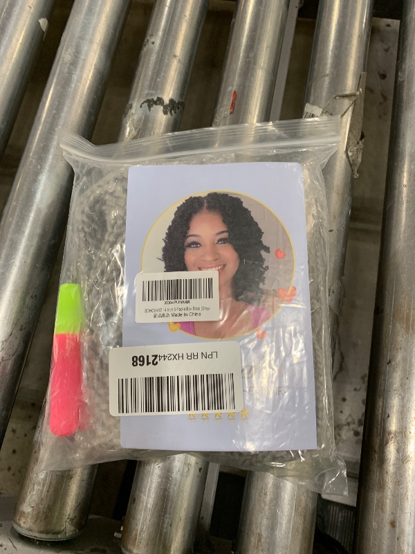Photo 1 of BOHOBABE Gray Box Braids Crochet Hair 14 Inch 8 Packs Short Prelooped Grey Crochet Box Braiding Hair (Gray)