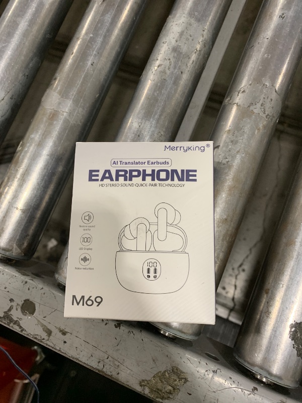 Photo 1 of Active Noise Cancelling Wireless Earbuds with Real Time Translation, in Ear Bluetooth 5.4 Headphones Stereo Bass Ear Buds Translator via APP (Black)