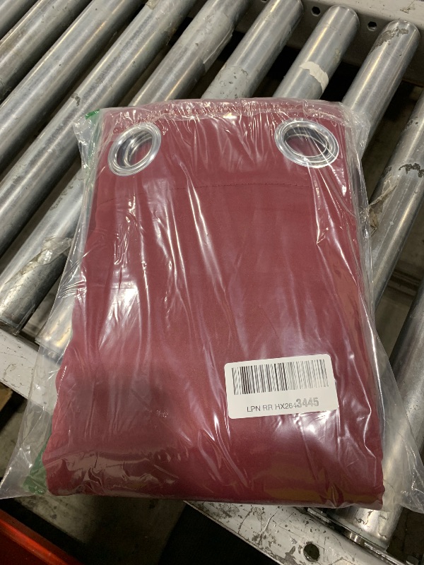 Photo 1 of H.VERSAILTEX 100% Blackout Patio Curtains Thermal Insulated Curtains for Sliding Door Extra Wide Window Panels Full Light Blocking Grommet Curtain with Black Liner, W100 x L84 inch - Burgundy