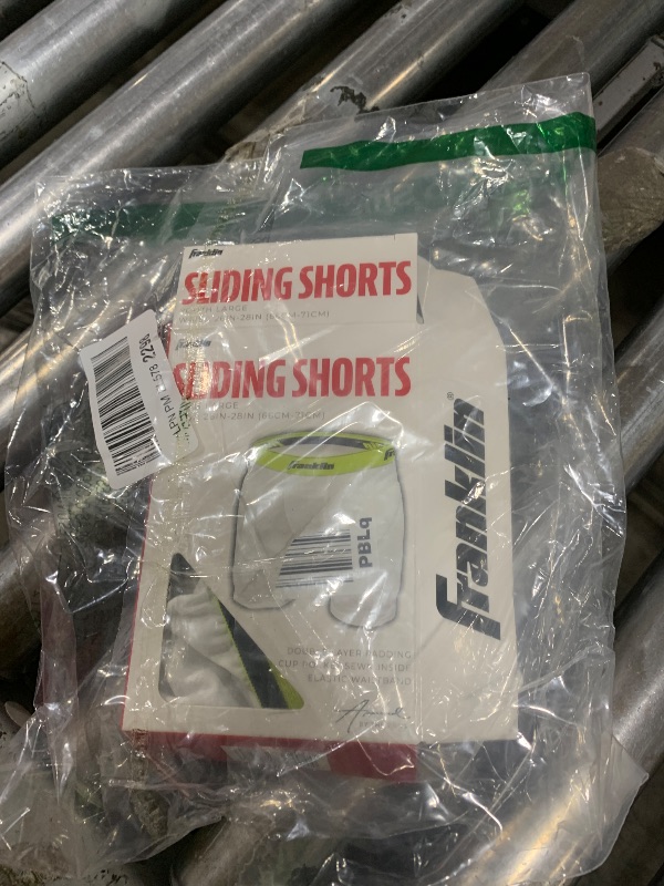 Photo 1 of Franklin Sports Standard Sliding Shorts Youth, White/Optic, Large
