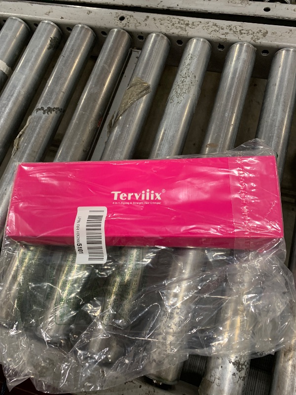 Photo 1 of Terviiix Crimper Hair Iron with 4 Interchangeable Plates, Keratin & Argan Oil Infused Hair Crimper for Women, Volumizing Crimping Iron for Thin Fine Hair, 5 Heat Settings & 60 Mins Auto Off, Pink