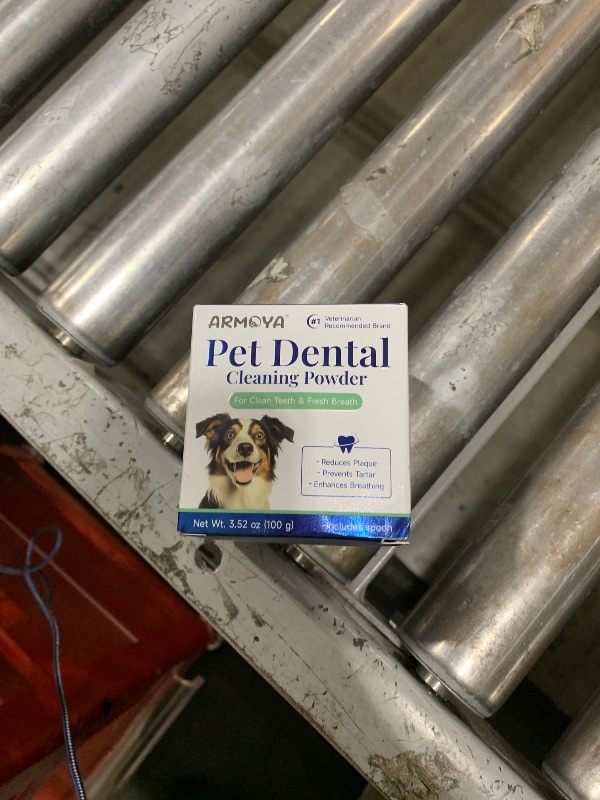 Photo 1 of ARMOYA Dog Dental Powder - Teeth Cleaning Powder for Dogs - Dog Dental Care - Plaque & Bad Breath Off Powder Dog - Dental Care Supplies for Small - Medium - Large Dogs