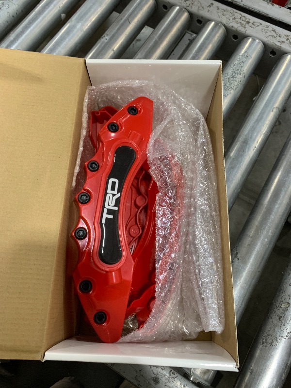 Photo 1 of YOUNZJ Caliper Covers Compatible for Toyota Camry 2019-2024 RAV4 2020-2024 17 in 18 in Wheel Hub fit Front and Rear Car Brake Caliper Cover Set of 4 Red