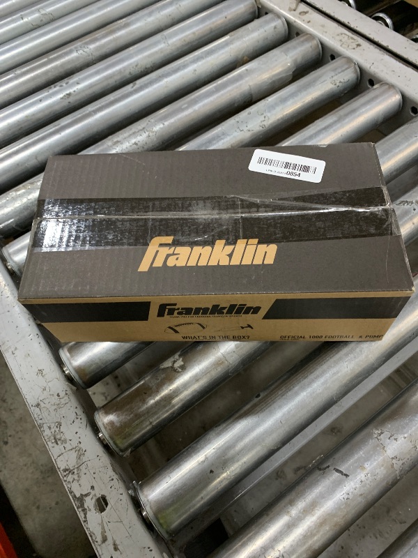 Photo 1 of Franklin Sports Official Size Football - All-Weather 1000 Regulation Outdoor Football - Synthetic Leather Adult Ball - Extra Grip Official Size - Brown + White