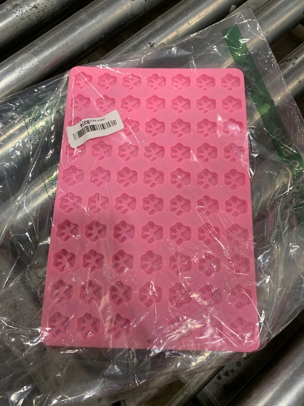 Photo 1 of 1 PC Mini Silicone Molds, 138 Cavity Dog Paw Print Non-Stick Silicone Molds for Baking Biscuits, Cookie, Candy, Chocolate, Jelly Pet Treats Mold