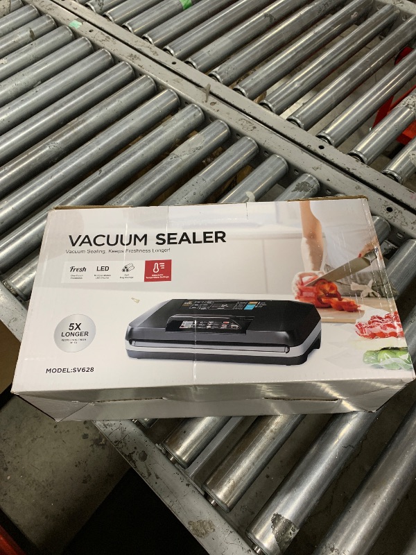 Photo 1 of 95kpa Vacuum Sealer Machine,Commercial Full Automatic Food Sealer,Powerful Sealing System with Double Heat Seal,Built-in Cutter&Bags Storage,1 Bag Rolls and 10 pcs Pre-cut Bags