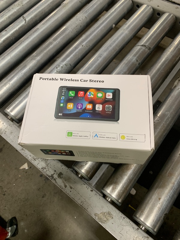 Photo 1 of Portable Wireless with Apple CarPlay and Android Auto Screen for Car, 7" HD Touch Screen Car Stereo with Mirror Link, Bluetooth 5.2, Backup Camera, AUX,FM Transmitter for All Vehicle