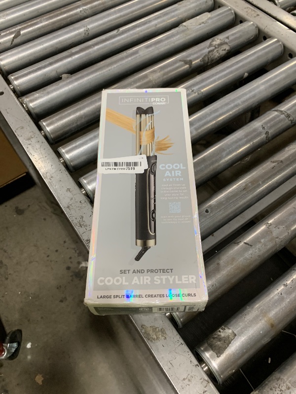 Photo 1 of INFINITIPRO BY CONAIR Cool Air Curling Iron, Protects Against Damage and Locks in Style for Effortless Long Lasting Curls & Waves, Black