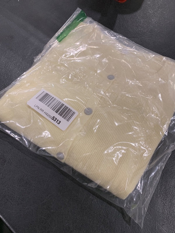 Photo 1 of SCUSTY Women's Lightweight Cardigan Short Sleeve Button-Down Summer Cardigan Sweater(Yellow-M)