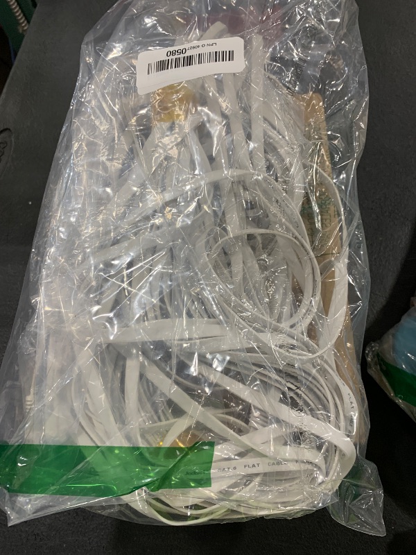 Photo 1 of Jadaol Cat 6 Ethernet Cable 100 ft, Outdoor & Indoor 10Gbps Support Cat8 Cat7 Network, Flat RJ45 Internet LAN Computer Patch Cable for Router, Modem, Switch, Gaming Consoles, Streaming Devices, White