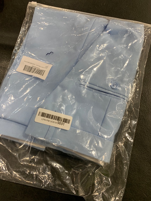Photo 1 of Button Solid Sky Blue Business Suit Blazer Pants for Men Groom Wedding Jacket Mens Tuxedo for Prom L ONLY COMES WITH PANTS